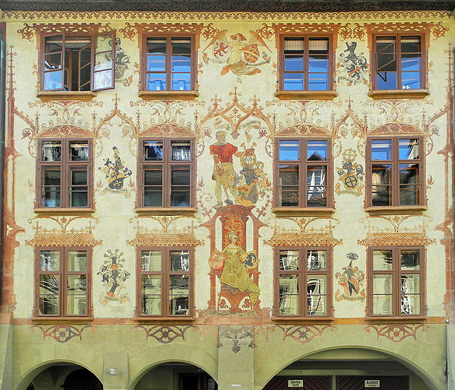 Fassadenmalerei am Zeerlederhaus, Bern Junkerengasse 51
